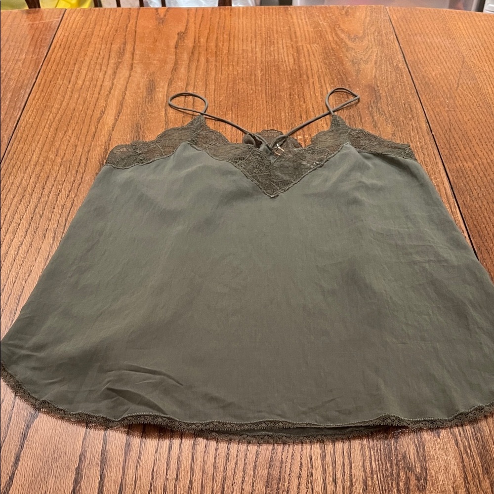 Primitive Elegant Lace Trimmed Green Camisole Size M - Picture 5 of 10